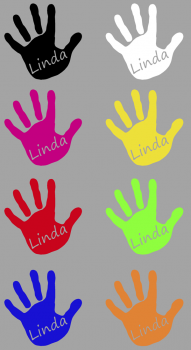 Aufkleber Handabdruck Baby